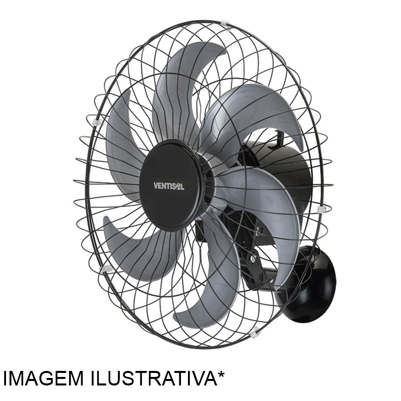 VENTIL PAREDE GRD PRETO/CROMADO BI-VOLT 50CM