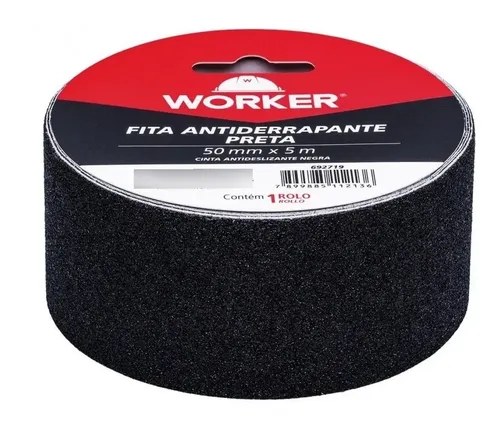 FITA ANTIDERRAPANTE 50MMX05MT PRETA WORKER